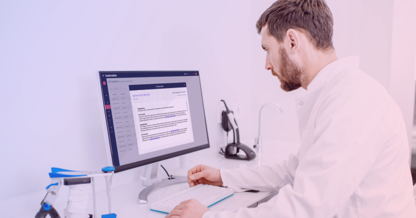 medical practitioner using computer